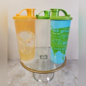 Set of Three Eco-Friendly Tupperware Tumblers